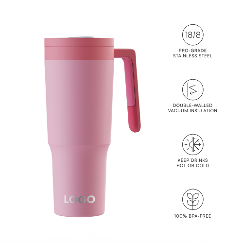 Stainless Steel 40 Oz Mug Double Vacuum Coffee Tumbler With Handle with fruit infuser