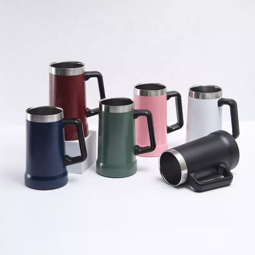 Wholesale cheap tumbler with big grip growler 24 OZ beer travel coffee mugs vacuum insulated mugs