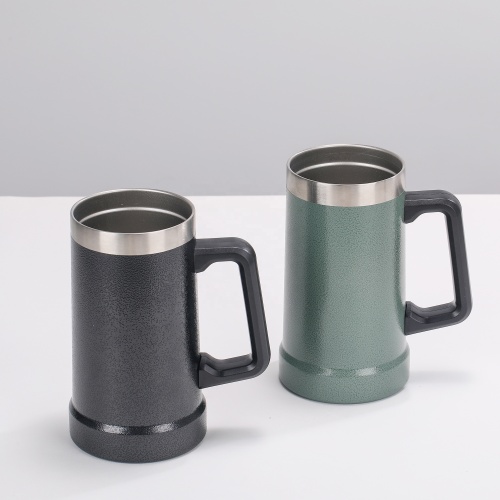 Wholesale cheap tumbler with big grip growler 24 OZ beer travel coffee mugs vacuum insulated mugs
