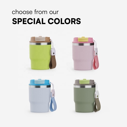 Wholesale food grade bpa free double wall vacuum 12oz 2 in 1 tumbler with straw travel coffee mugs