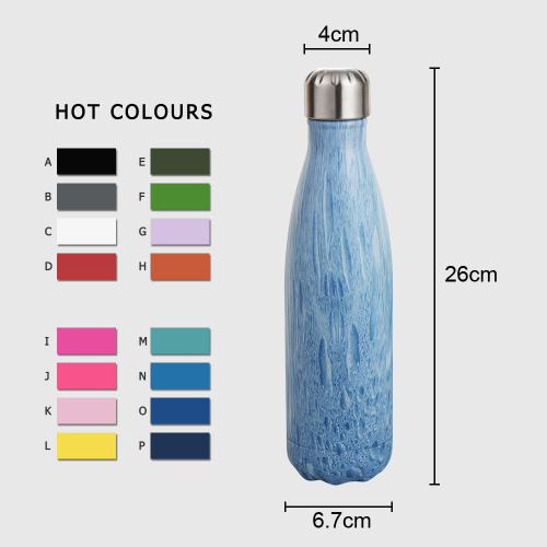 Cola Shape Stainless Steel Double Wall Sport Water Bottles with Custom Logo