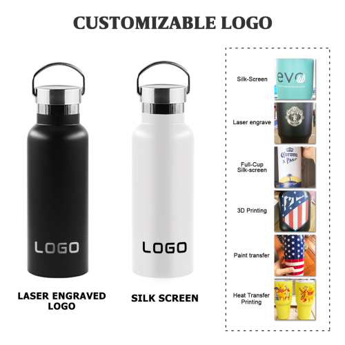 Double Wall Custom Logo Bottle Water standard Mouth Vacuum Insulated Drink Sport Stainless Steel Water Bottle