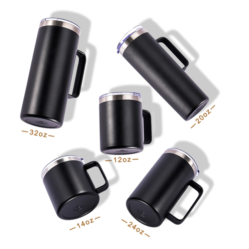 Wholesale Double Wall Stainless Steel water bottle With Handle Tumbler Blank Coffee Mugs