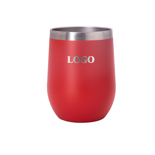 Wholesale 12oz 350ml Egg Shape Wine Tumbler Vacuum Insulated Cup With Lid Stainless Steel Wine Tumbler