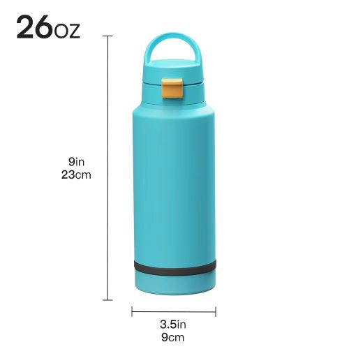 wide mouth stainless steel insulated 26oz pets dog bowl water bottle with 6oz storage compartment custom logo