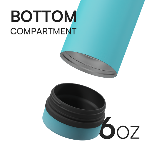 wide mouth stainless steel insulated 26oz pets dog bowl water bottle with 6oz storage compartment custom logo
