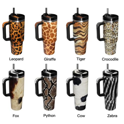 Wild Animal H2.0 40 oz Tumbler With Handle Food Grade Vacuum insulated Stainless Steel