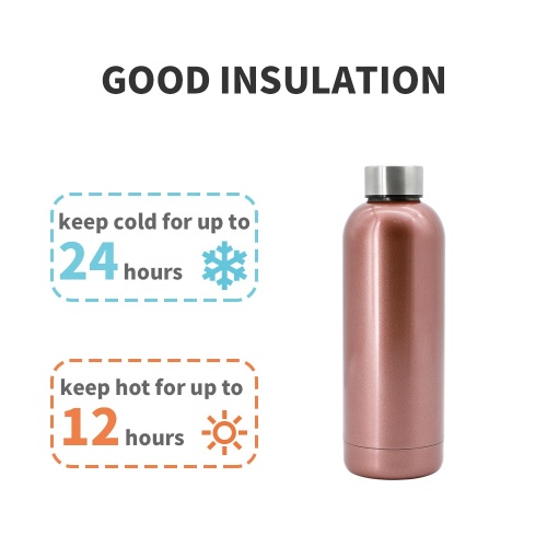 Bottle water 18/8 stainless steel double wall 500ml narrow mouth reusable flasks vacuum flask bottle