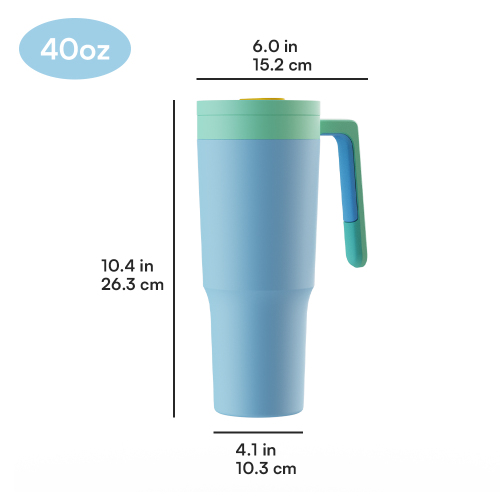 Spill Proof 40 oz Insulated Tumbler Stainless Steel Coffee Travel Mug with Lid Portable Thermal Cup for Car, Camping