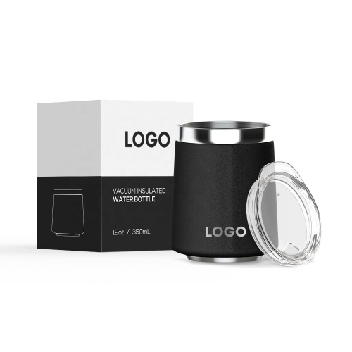 Wholesale 12oz custom logo beer milk vacuum insulated stainless steel wine tumbler metal tumblers