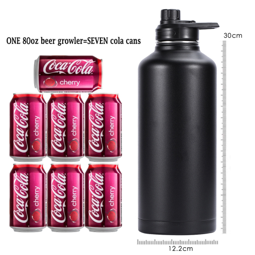 80OZ Custom Design And Logo Double Wall Stainless Steel Water Bottle Keeps Water Cold For 24 Hours Hot For 12 Hours