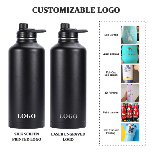 80OZ Custom Design And Logo Double Wall Stainless Steel Water Bottle Keeps Water Cold For 24 Hours Hot For 12 Hours