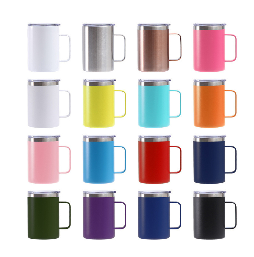 Stainless steel tumbler with handle