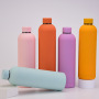 Customised Eco Friendly Large Capacity Drinking Small Mouth Small Mouth Vacuum Glass 1000ml Water Bottle for Gym Adults