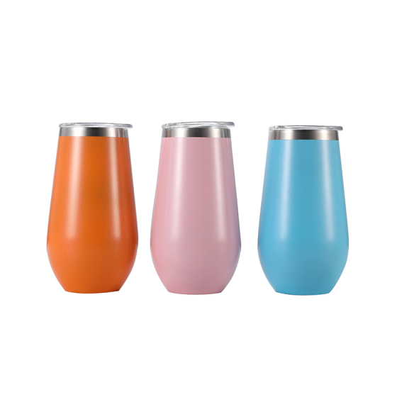 Wholesale Travel 16Oz Custom Double Walled Stainless Steel Wine Cups Tumbler With Lid