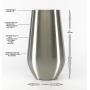 Wholesale Travel 16Oz Custom Double Walled Stainless Steel Wine Cups Tumbler With Lid