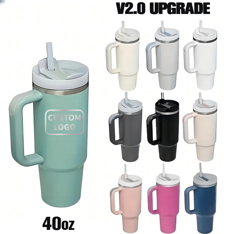 Custom 40oz Insulated Tumbler Stainless Steel Double Vacuum Coffee Tumbler with Lid with Straw