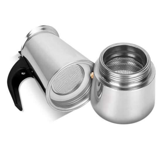 Wholesale Modern Italian Stainless Steel 1 Cup 2 Cups to 12 Cups Moka Pot Coffee Maker Stove-Top Mokapot