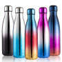 Wholesale  LFGB Approved Stainless Steel Vacuum  Shape Travel Water Bottle  Flask