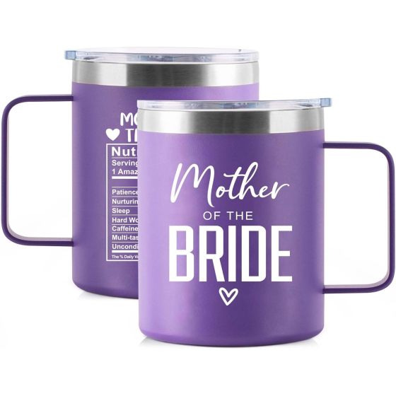 Double Walled 12oz Travel Tumbler Cup Insulated Coffee Mug with Handle and Bpa Free Lid