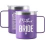 Double Walled 12oz Travel Tumbler Cup Insulated Coffee Mug with Handle and Bpa Free Lid