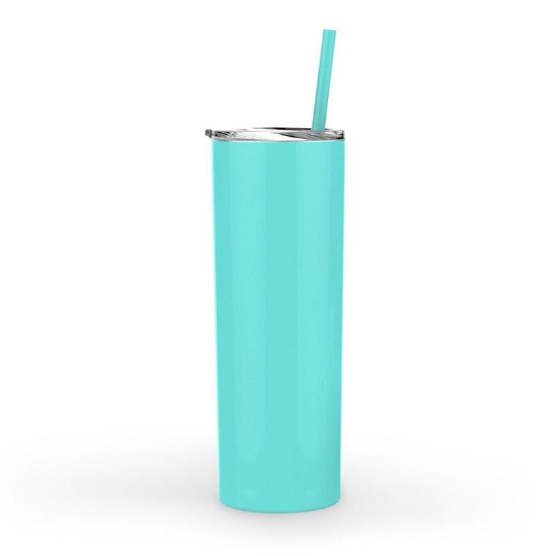 Customized Washable Portable 20oz Stainless Steel Straight Body Drinkware Travel Vacuum Water Mug With Lid and Straw