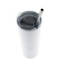 Wholesale Customized Black Vacuum Insulated 20oz Skinny Vacuum Matte Tumbler with Straw