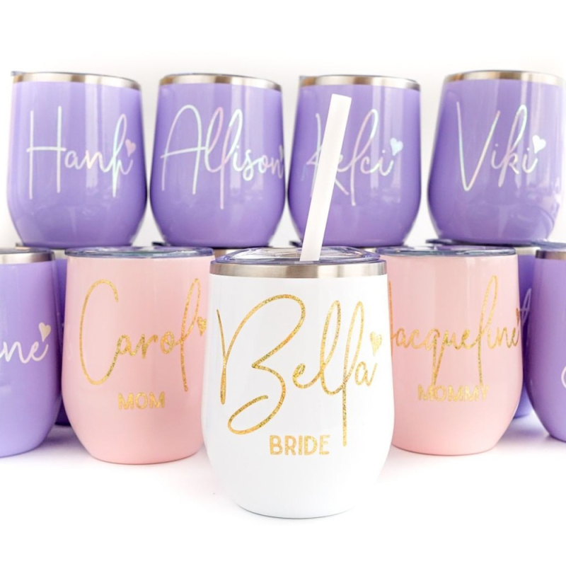 Wholesale Custom Wedding Bride Wine Tumbler Engaged Bride'S Crew Tumbler