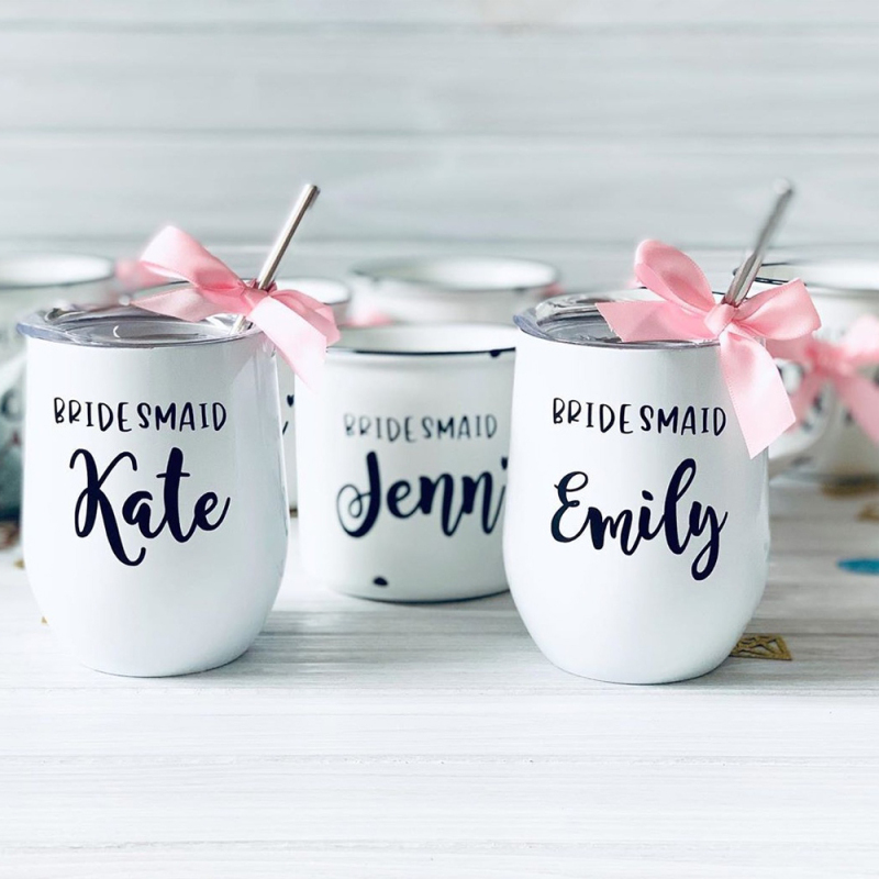 Wholesale Custom Wedding Bride Wine Tumbler Engaged Bride'S Crew Tumbler