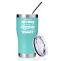 Vacuum Insulated Portable Thermoses Coffee 20Oz Curved Car Mug Tumbler With Straw Lid