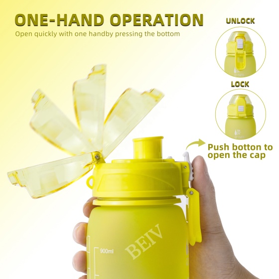 Luxury  Manufacturers Personalized Fitness Unique Cycling School Nice 32 Oz Frosted Transparent Plastic Water Bottle With Filter
