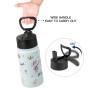 Custom 12OZ  Gym Sport School Hot Vacuum  Insulated Double Wall Stainless Steel Children Kids Water Bottle With Straw Lid
