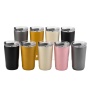 Custom Logo 400 ml Stainless Steel Double Wall Insulated Travel Coffee Mug Tumbler Cup With Leak Proof Lids