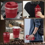 Oem Modern Design Pint Vacuum Insulated Double Wall Steel Glass Outdoor Coffee Mug Cup for Hiking for Sports Party Camping