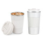 Oem Modern Design Pint Vacuum Insulated Double Wall Steel Glass Outdoor Coffee Mug Cup for Hiking for Sports Party Camping