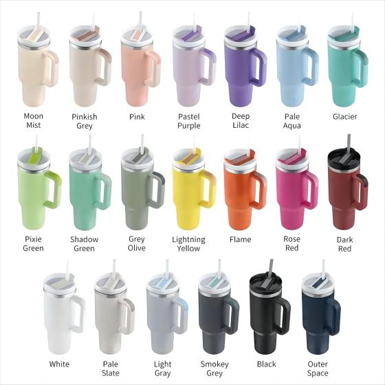 YUNXIN WholesaleTravel Insulated Stainless Steel Double Vacuum Coffee 40oz Tumbler with Lid with Straw