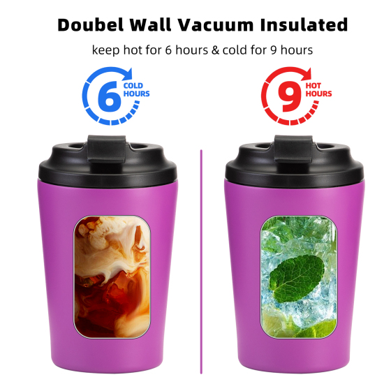 Wholesale Double Walled 12 Oz Tea Vacuum Flasks Travel Coffee Mug Cup Tumbler for Camping