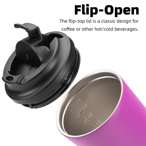 Wholesale Double Walled 12 Oz Tea Vacuum Flasks Travel Coffee Mug Cup Tumbler for Camping