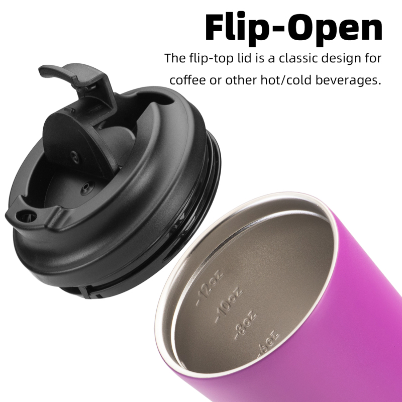Wholesale Double Walled 12 Oz Tea Vacuum Flasks Travel Coffee Mug Cup Tumbler for Camping