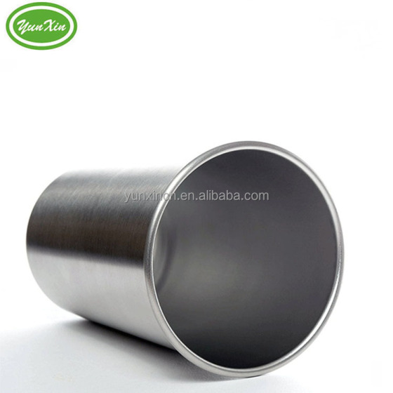 Single Wall 12OZ Stainless Steel Water Tumbler Pint Cup With Straw