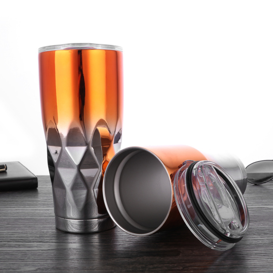 New Style Stainless Steel Diamond Shape Tumblers Wine Cup Double Wall Mug