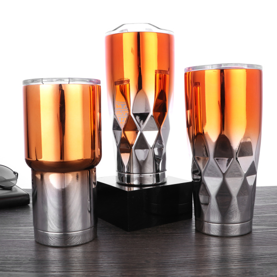 New Style Stainless Steel Diamond Shape Tumblers Wine Cup Double Wall Mug
