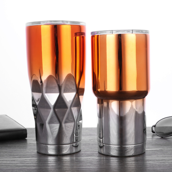 New Style Stainless Steel Diamond Shape Tumblers Wine Cup Double Wall Mug