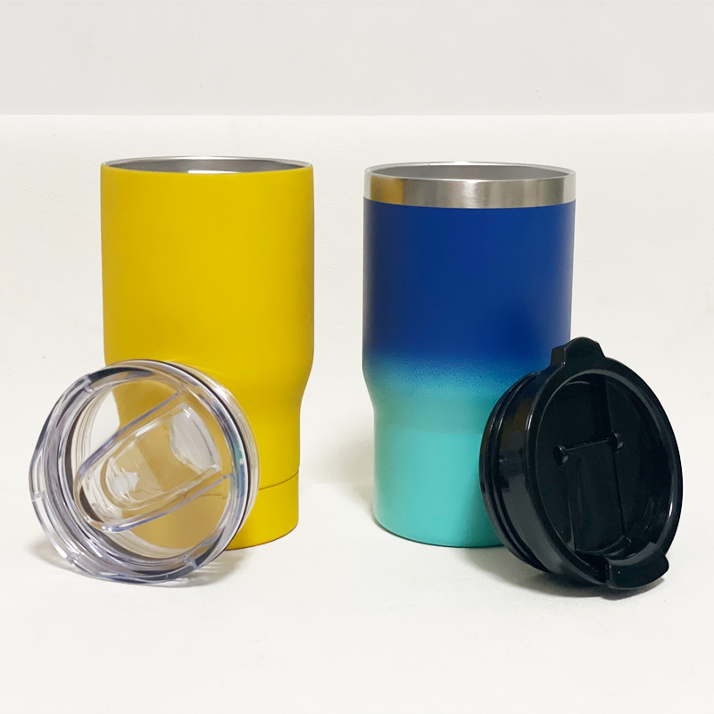 Custom 14oz Stainless Steel 4 in 1 Can Cooler Tumbler Double Wall Mug Insulated Slim Can Cooler Multi Stainless Cup