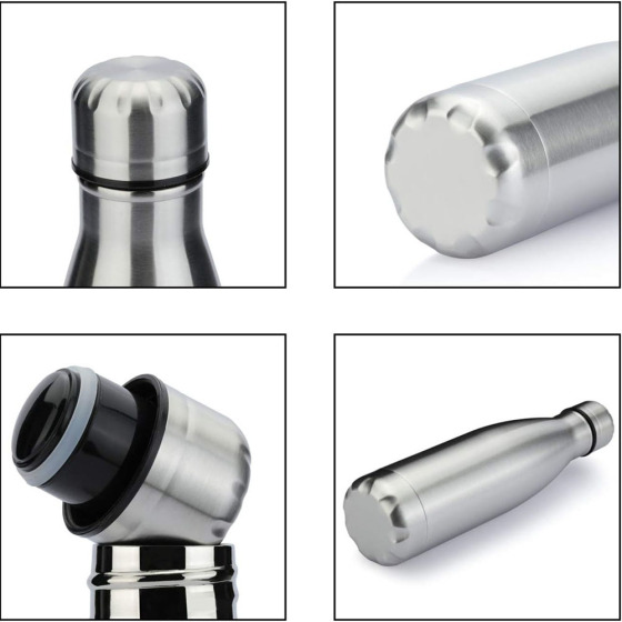 Wholesale Customized 500Ml Double Wall Vacuum Stainless Steel Shiny Color Paint  Cola Water Bottle