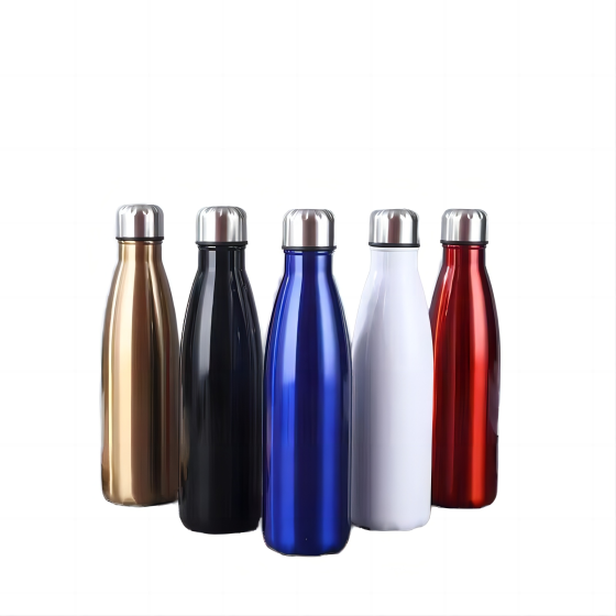 Wholesale Customized 500Ml Double Wall Vacuum Stainless Steel Shiny Color Paint  Cola Water Bottle