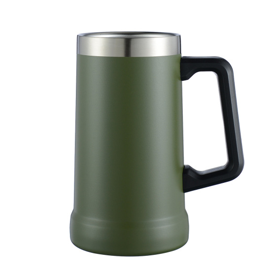 Custom Reusable 709Ml Sublimation Vacuum Insulated Stainless Steel Glass Can Beer Cup With Straw Handle