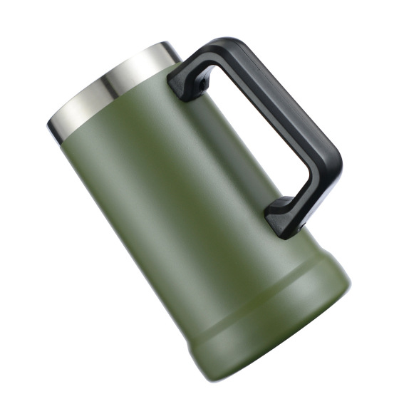 Custom Reusable 709Ml Sublimation Vacuum Insulated Stainless Steel Glass Can Beer Cup With Straw Handle