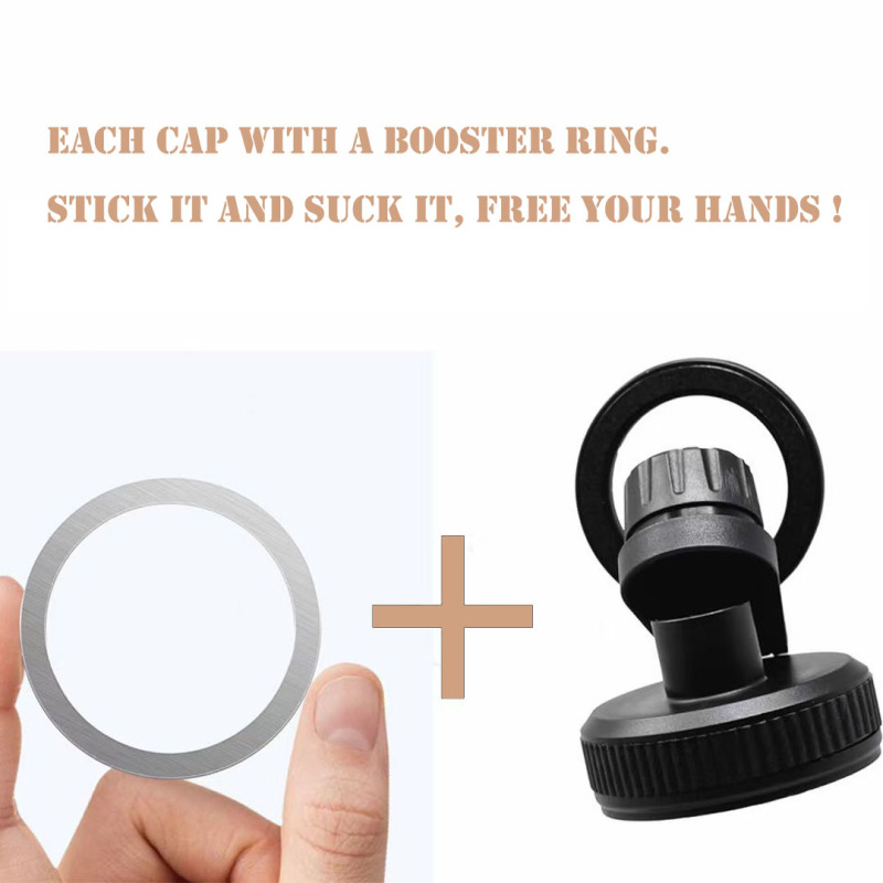 650Ml 24Oz Yoga Adjustable Magnetic Cell Phone Holder Strap Water Bottle for Water Bottle Metal Ring and Silicone Base