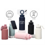 650Ml 24Oz Yoga Adjustable Magnetic Cell Phone Holder Strap Water Bottle for Water Bottle Metal Ring and Silicone Base